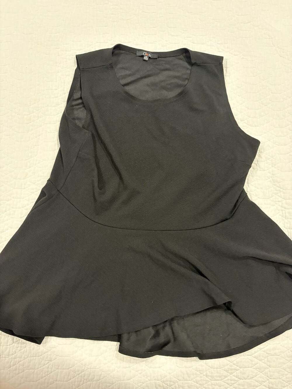 Cleo Women’s Black Sleeveless Fit & Flare Peplum Dress Size 2X